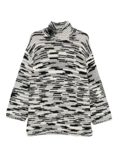 Marc O'polo Stripe-pattern Sweater In Gray