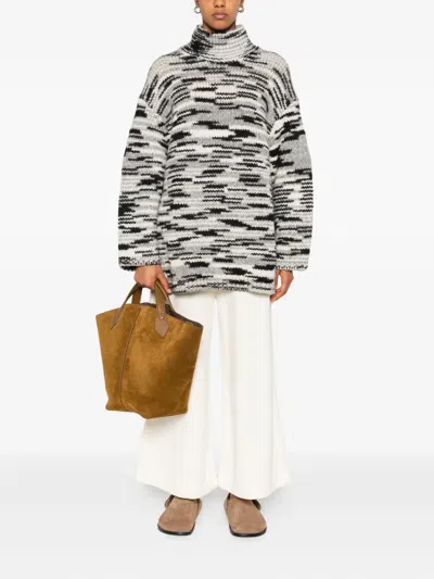 Marc O'polo Stripe-pattern Sweater In Gray