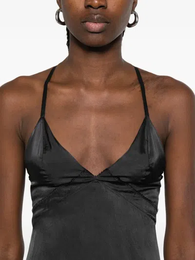 挂脖超长连衣裙