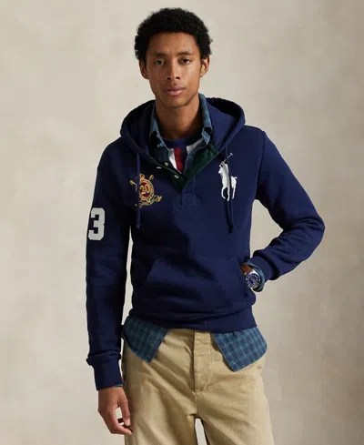 Polo Ralph Lauren Men's Big Pony 20th Anniversary Crest Hoodie In Blue