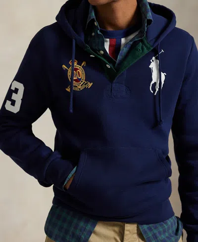 Polo Ralph Lauren Men's Big Pony 20th Anniversary Crest Hoodie In Blue