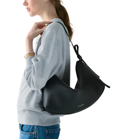 Kate Spade Loop Large Pebbled Leather Shoulder Bag In Black