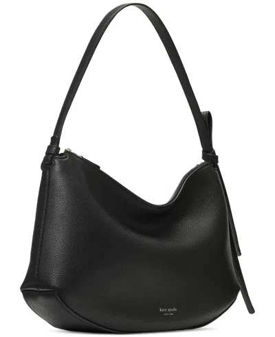 Kate Spade Loop Large Pebbled Leather Shoulder Bag In Black