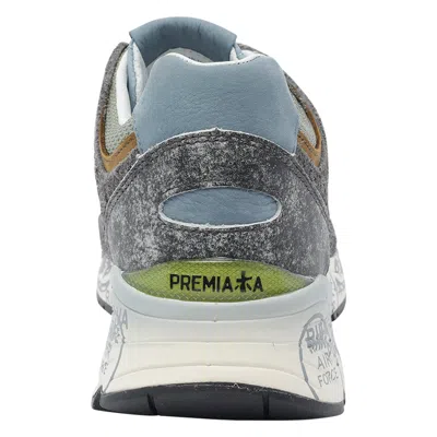 Premiata Dynamic Grey Sneakers With Textured Panels In Gray