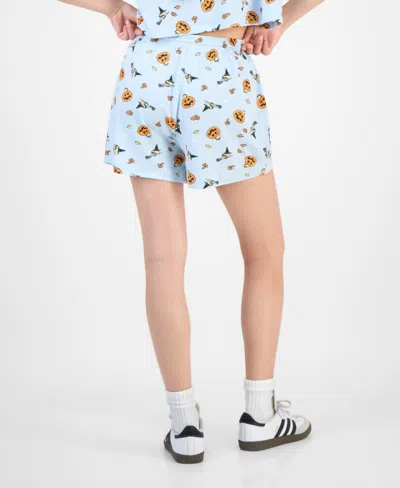 Love Tribe Juniors' Peanuts Woodstock Halloween Lounge Shorts In Blue