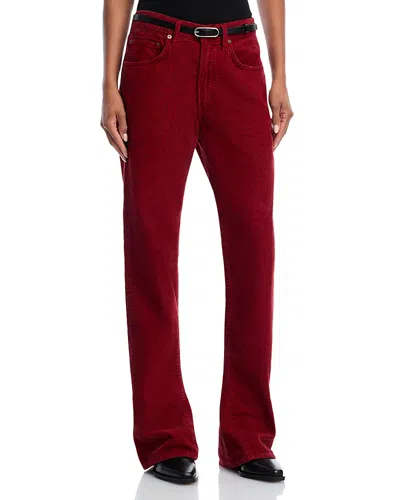 Agolde Mid Rise Kick Boot Corduroy Jeans In Brick In Red