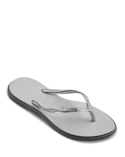 Havaianas Women's Slim Point Round Toe Sandals In Gray