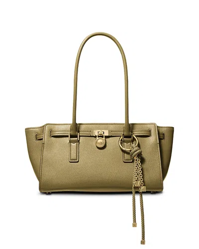 Michael Kors Hamilton Moderne Small East/west Shoulder Tote In Green