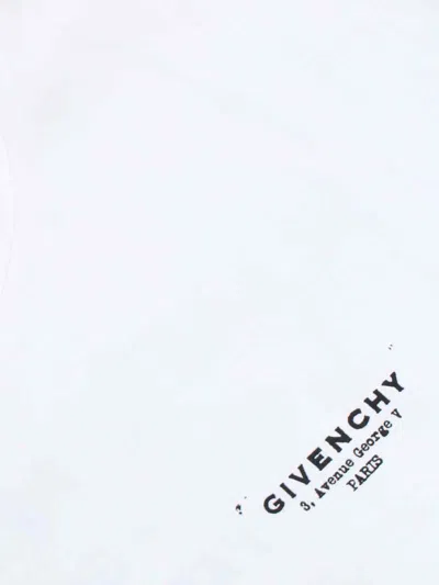 Givenchy Cropped Fit T-shirt In Cotton With Stamp Print Clothing In White