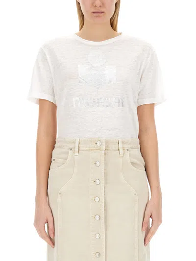 Isabel Marant Étoile Zewel Logo T-shirt In White