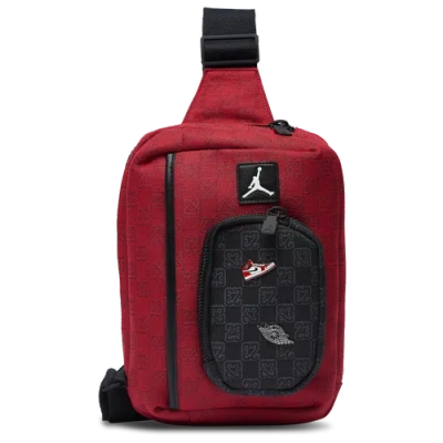 Jordan Monogram Sling Bag In Red