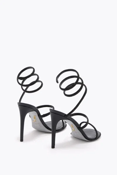 René Caovilla 105mm Rhinestone-embellished Sandals In Black