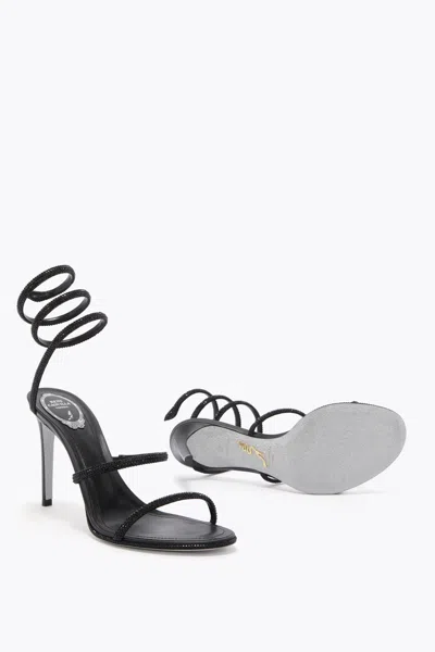 René Caovilla 105mm Rhinestone-embellished Sandals In Black
