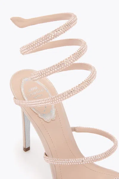 René Caovilla Rene Caovilla Womens Blush Cleo 80 Crystal-embellished Leather Heeled Sandals