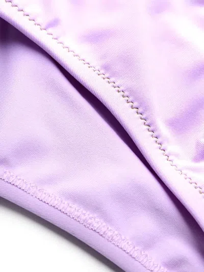 Reina Olga Guia Scrunch Detailed Triangle Bikini Set In Purple