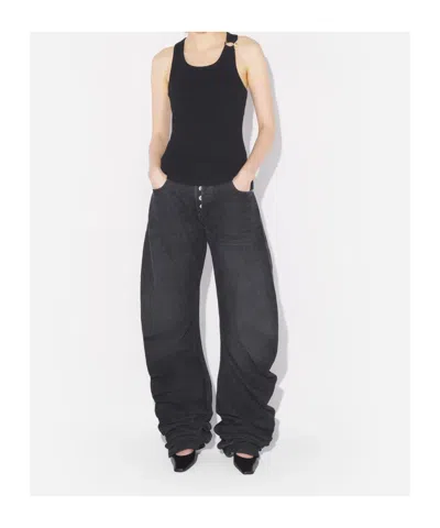 Jean Paul Gaultier Tank Top With Piercing In Black