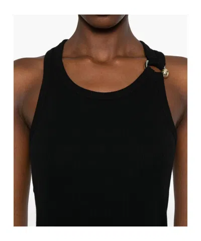 Jean Paul Gaultier Tank Top With Piercing In Black