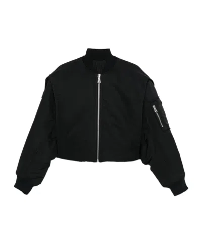 Jean Paul Gaultier Short Zip-up Jacket In Black