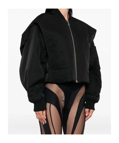 Jean Paul Gaultier Short Zip-up Jacket In Black