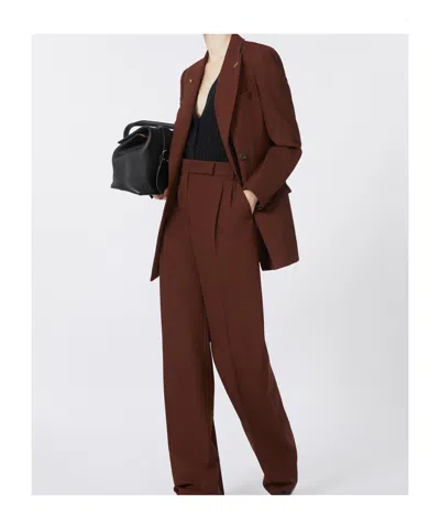 Max Mara Wool Blazer In Brown