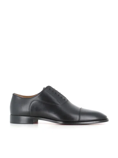 Christian Louboutin Seriox Cap-toe Leather Oxford Shoes In Black