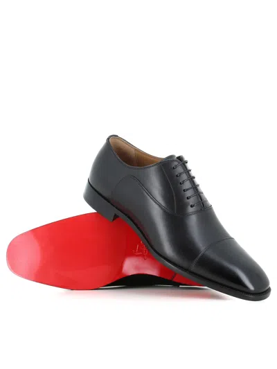 Christian Louboutin Seriox Cap-toe Leather Oxford Shoes In Black