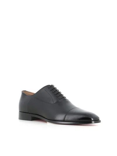 Christian Louboutin Seriox Cap-toe Leather Oxford Shoes In Black
