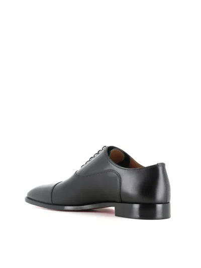 Christian Louboutin Seriox Cap-toe Leather Oxford Shoes In Black