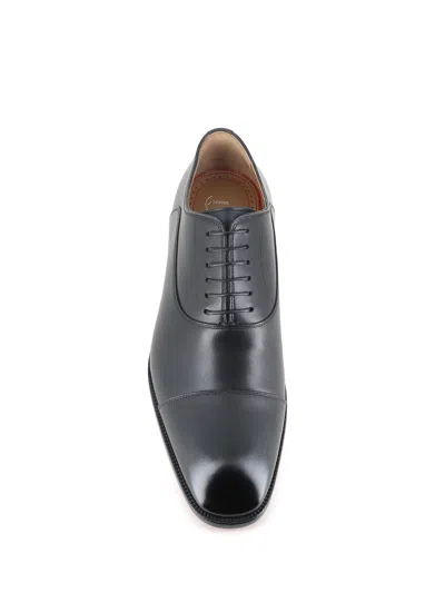 Christian Louboutin Seriox Cap-toe Leather Oxford Shoes In Black