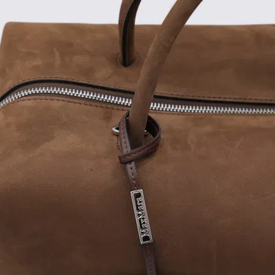 Max Mara Maxmara Women Holdalllsuede - Large Nubuck Leather Satchel In Brown