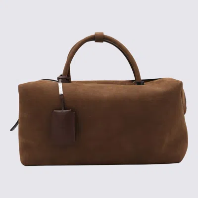 Max Mara Maxmara Women Holdalllsuede - Large Nubuck Leather Satchel In Brown