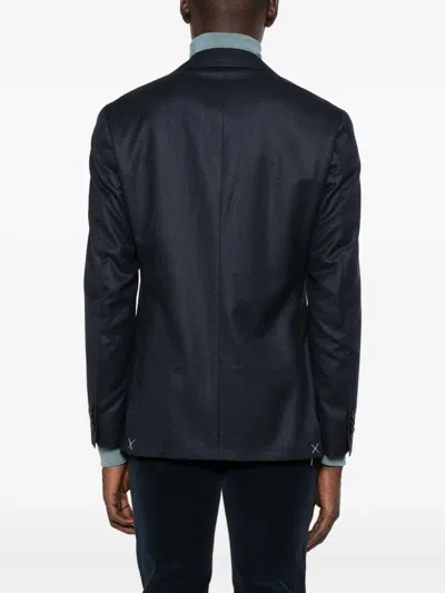 Canali Patch-pocket Two-button Blazer In Blue