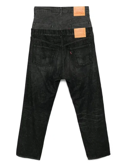 Junya Watanabe Patchwork Panelled Jeans In Black