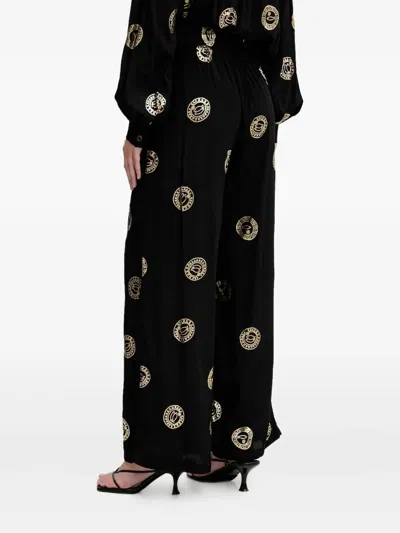 Never Fully Dressed Drawstring Palazzo Trousers In Black