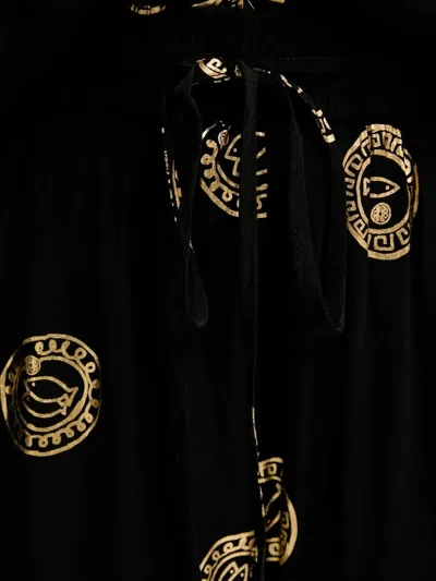 Never Fully Dressed Drawstring Palazzo Trousers In Black