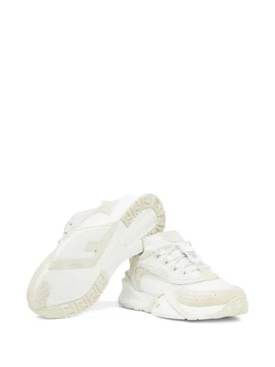 Fendi Women's Luxurious Calf Leather Sneakers In Animal Print