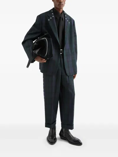 Jil Sander Wool Bomber Jacket In Blue