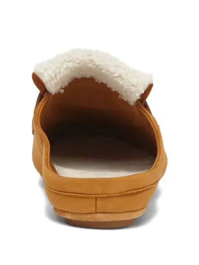 Fendi Mule Sabot Nabuk Camel Int Borreguillo In Brown