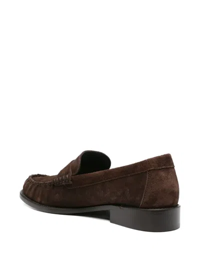 Paris Texas Penny-strap Suede Loafers In Brown
