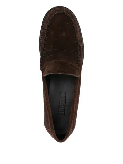 Paris Texas Penny-strap Suede Loafers In Brown
