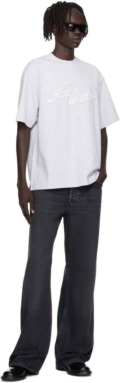 Acne Studios Logo-embroidered T-shirt In White