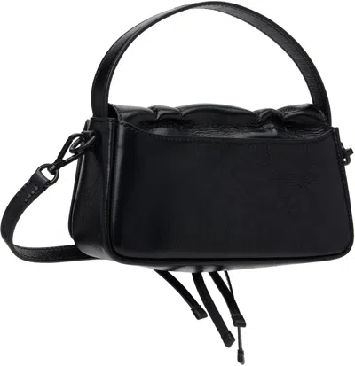 Acne Studios Sleek Calf Leather Tote Bag With Flap Pockets In Black