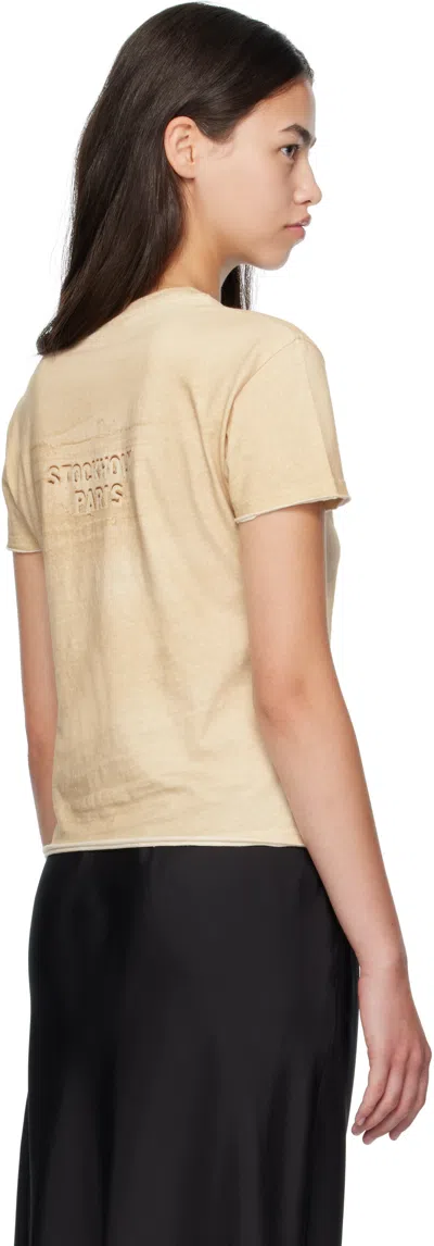 Acne Studios Womens Sand Beige Logo Short-sleeve Cotton-jersey T-shirt Xs In Neutral