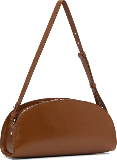 Apc Brown Demi-lune Baguette Bag In Brown