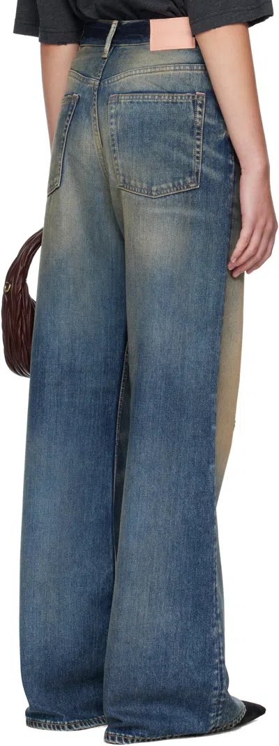 Acne Studios 2023 Rocka Low Waist Wide Jeans In Blue