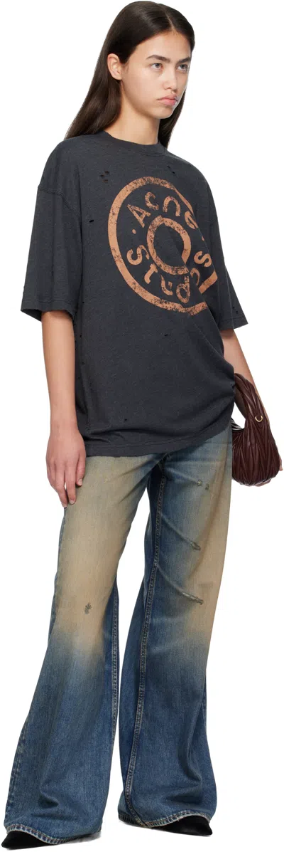 Acne Studios 2023 Rocka Low Waist Wide Jeans In Blue