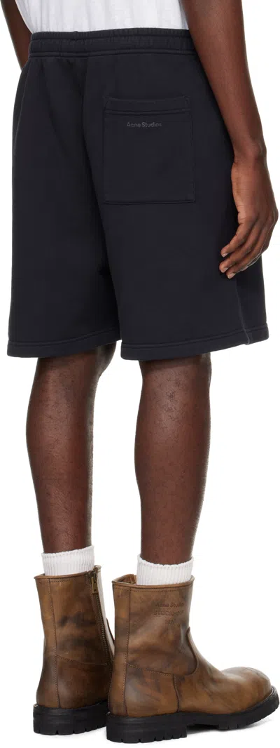 Acne Studios Black Fleece Shorts In Black
