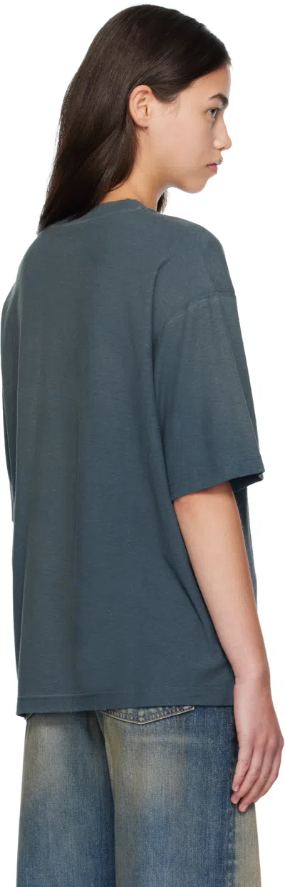 Acne Studios Logo T-shirt In Blue