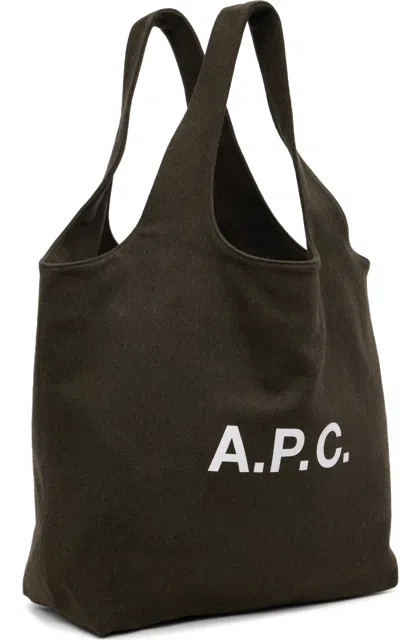 Apc A.p.c. Black Tote Bags Women In Green