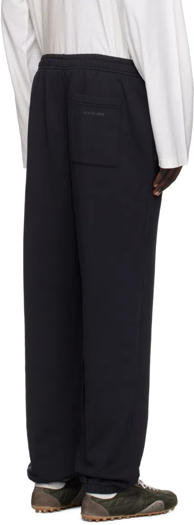 Acne Studios Black Cotton Sweatpants In Black